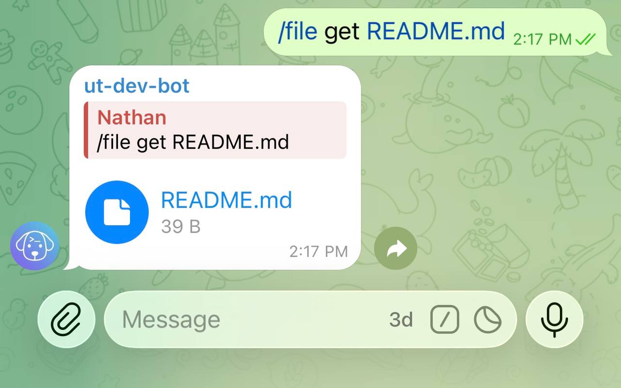 /file get response showing fetched file as a document